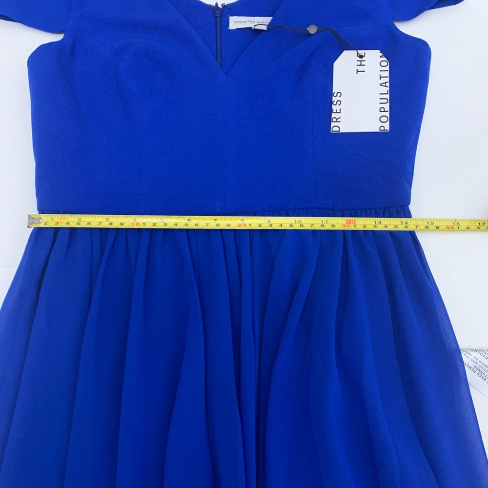 Dress The Population Chiffon Fit & Flare - New with Tag - Picture 11 of 13